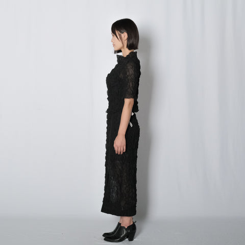 EMBROIDERY SHIRRING FAB SKIRT