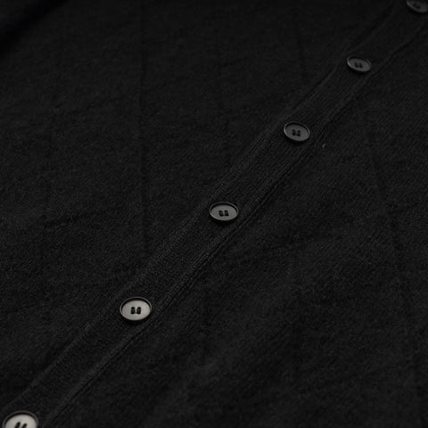 MOHAIR MESH ARGYLE KNIT POLO