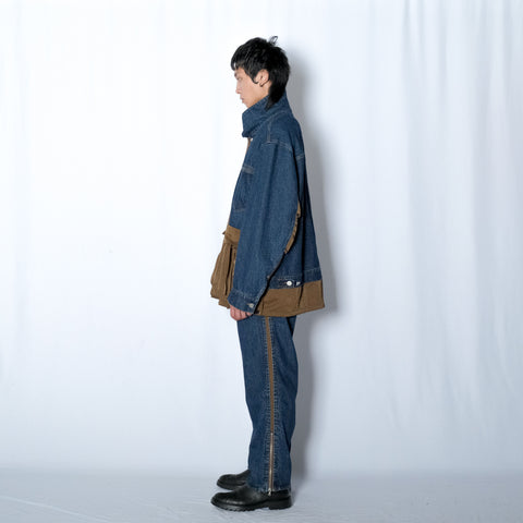 WASHED DOCKING DENIM PANTS