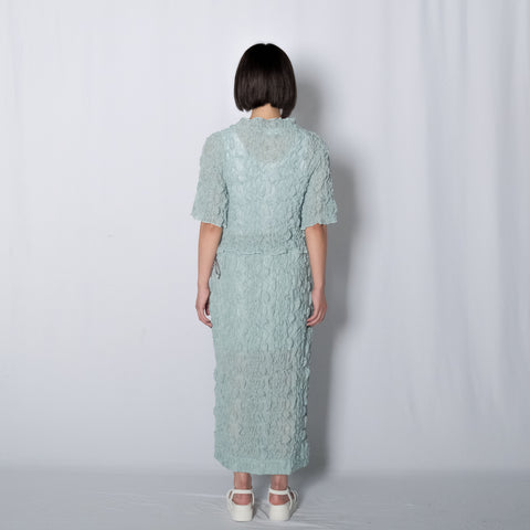 EMBROIDERY SHIRRING FAB SKIRT