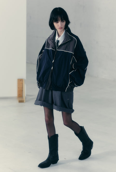 MOTION PLEAT RIPSTOP TRACK JACKET