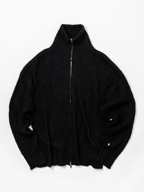 HI NECK ZIP KNIT