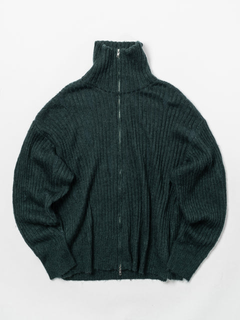 HI NECK ZIP KNIT