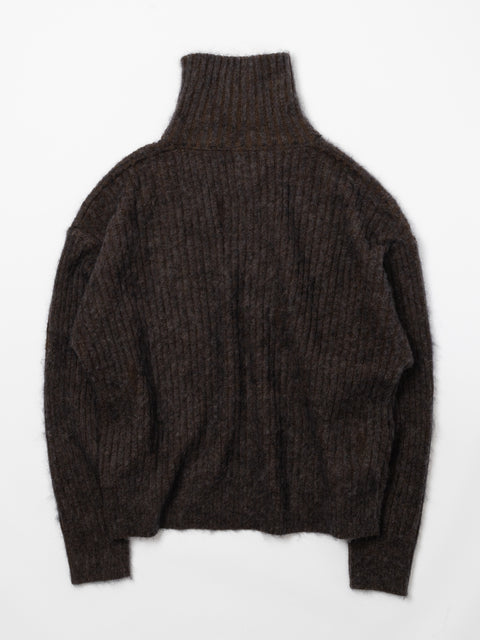 HI NECK ZIP KNIT