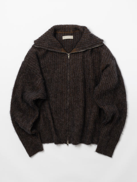 HI NECK ZIP KNIT