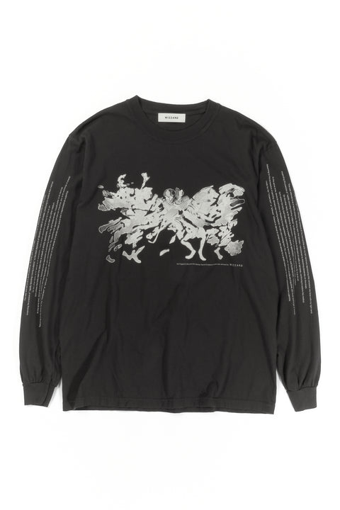 GRAPHIC LONG SLEEVE T-SHIRT "SHOKKAKUTEKI SONZAI"