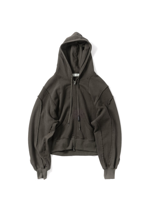 CUT OFF ZIP HOODIE