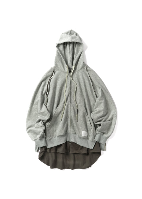 LAYERED ZIP HOODIE