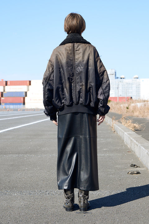 FRAYED REVERSIBLE BOMBER JACKET