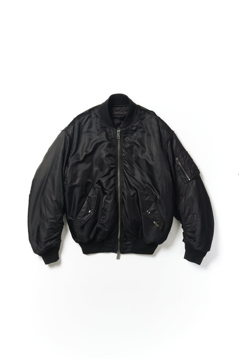 FRAYED REVERSIBLE BOMBER JACKET