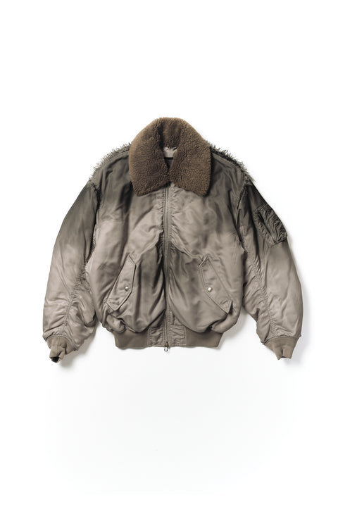 FRAYED REVERSIBLE BOMBER JACKET