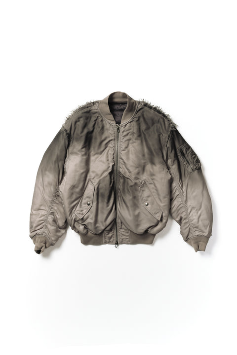 FRAYED REVERSIBLE BOMBER JACKET