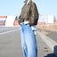 COATING COTTON WIDE SLEEVE BOMBER JACKET