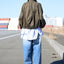 COATING COTTON WIDE SLEEVE BOMBER JACKET