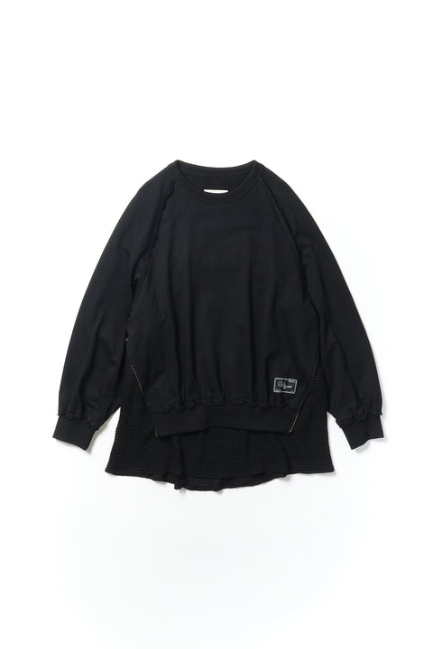 LAYERED ZIP SWEAT