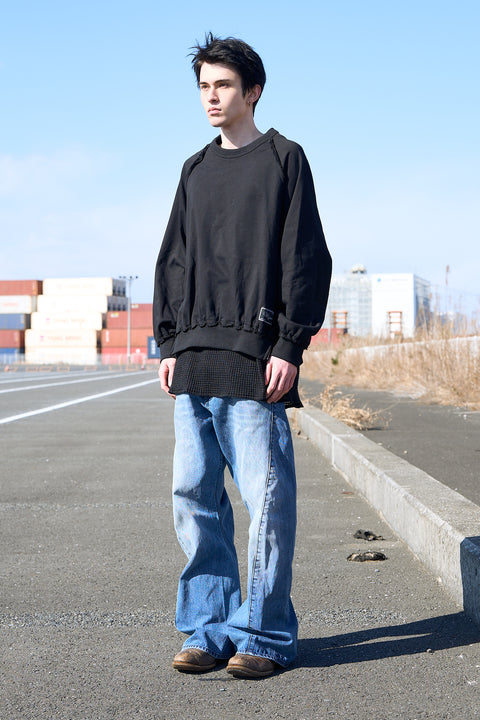 LAYERED ZIP SWEAT
