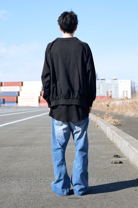 LAYERED ZIP SWEAT