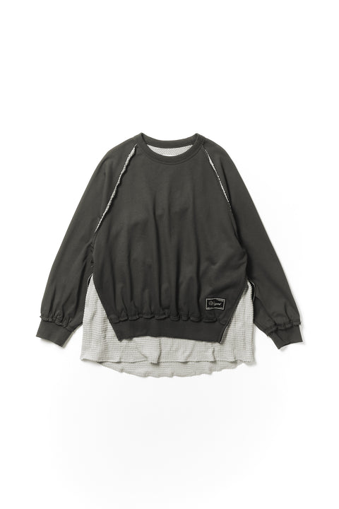 LAYERED ZIP SWEAT