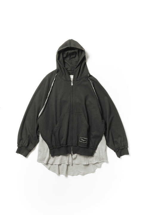 LAYERED ZIP HOODIE