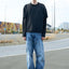 FADED TEE KNIT LAYER TOP