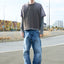 FADED TEE KNIT LAYER TOP