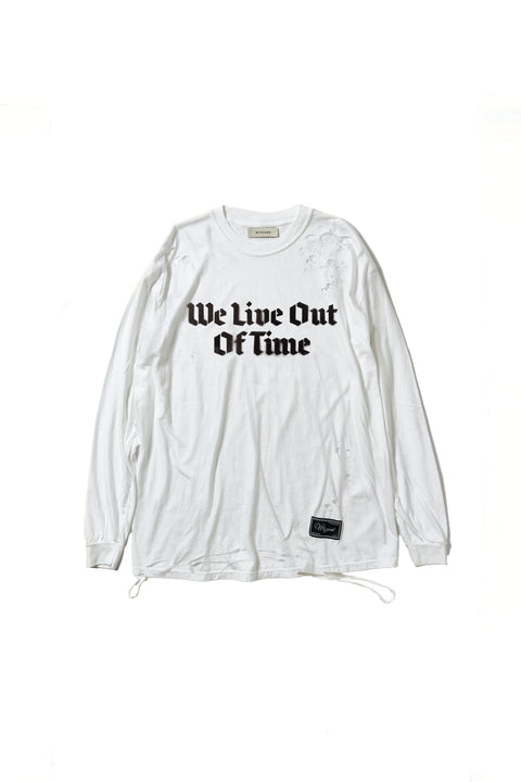 DISTRESSED GRAPHIC LONG SLEEVE T-SHIRT