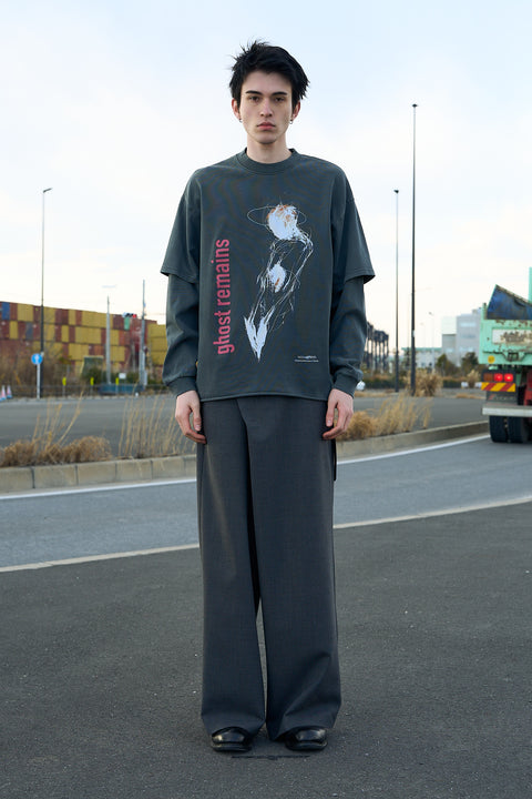 GRAPHIC LAYER SLEEVE T-SHIRT(Derek Hess)