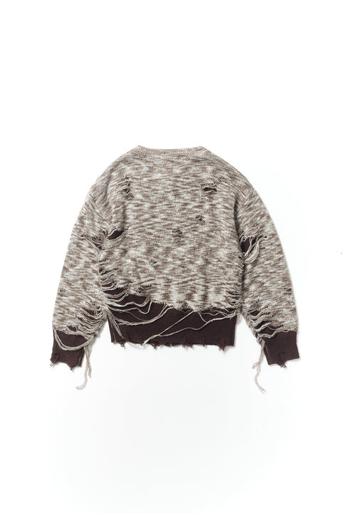 STRUCTURED DAMAGE CARDIGAN
