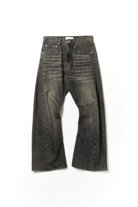 TWIST FLARE 3D DENIM PANTS