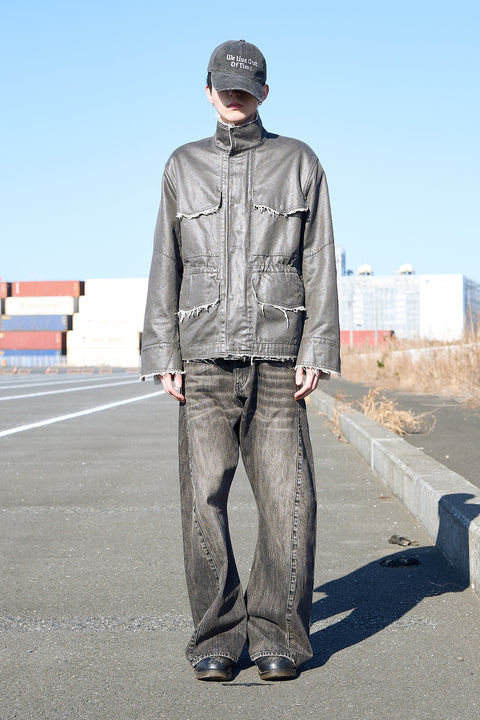 TWIST FLARE 3D DENIM PANTS