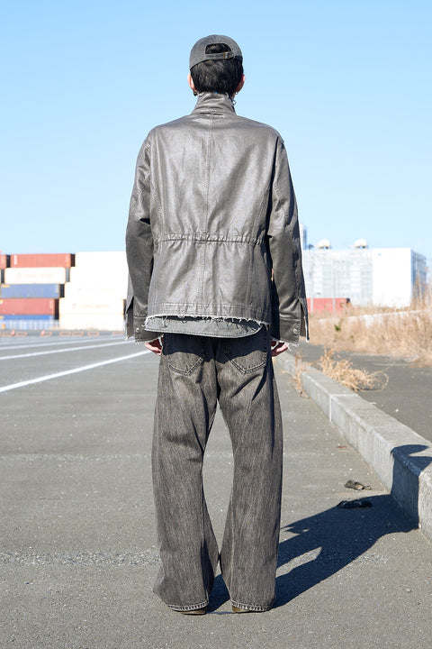 TWIST FLARE 3D DENIM PANTS