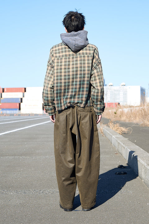 COATING COTTON BALLOON PANTS