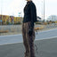 FRAYED TAPE PANTS