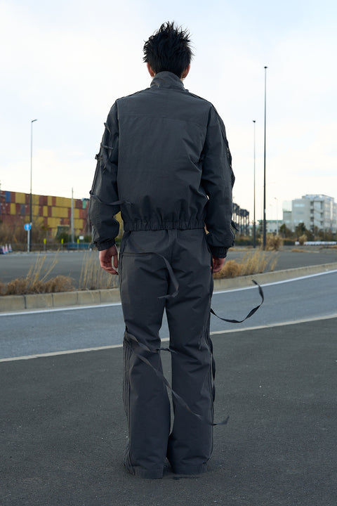FRAYED TAPE PANTS