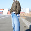 OVERLAP DENIM WIDE PANTS