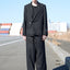 OVERLAP FRONT WOOL SLACKS