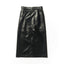 NARROW WRAP LEATHER SKIRT