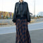 DRAPE CHECK SKIRT