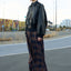 DRAPE CHECK SKIRT