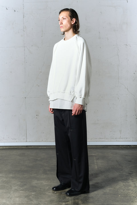 LAYERED ZIP SWEAT