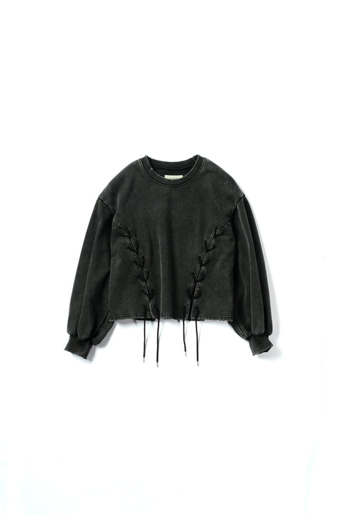 VINTAGE FADE LACE UP SWEAT