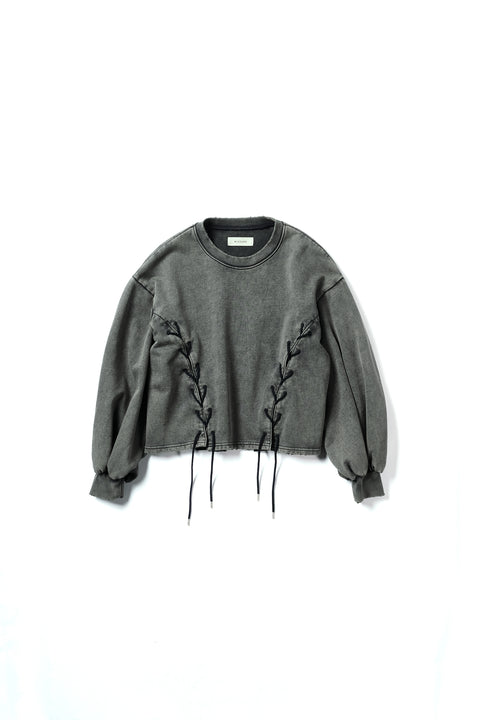 VINTAGE FADE LACE UP SWEAT