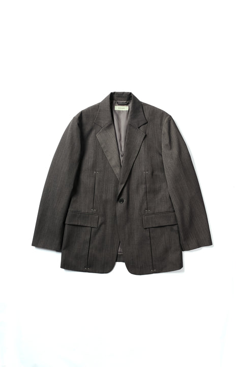 STUDDED MOTION PLEAT GAB JACKET