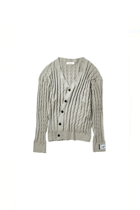 TWISTED CABLE HEMP CARDIGAN