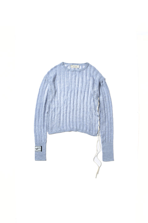 SHEER RIB CREWNECK KNIT