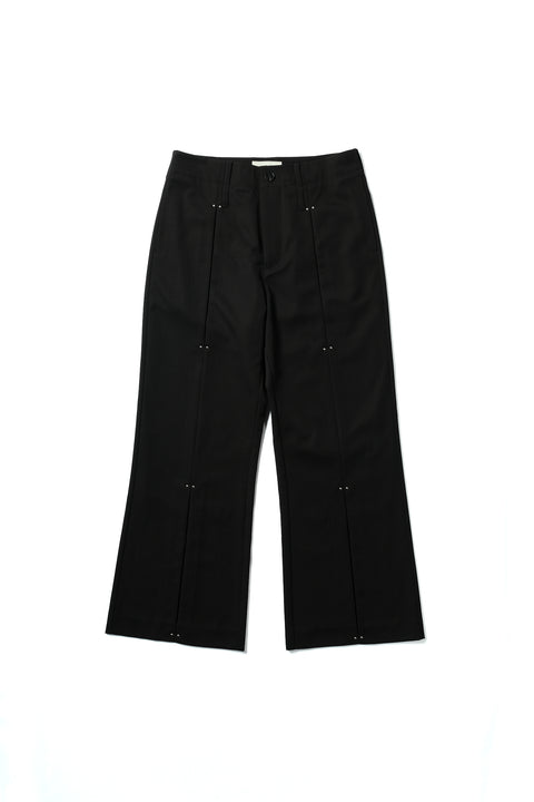 STUDDED MOTION PLEAT GAB TROUSERS