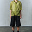STUDDED MOTION PLEAT GAB SHORTS