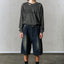 MOTION PLEAT WIDE DENIM SHORTS