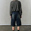 MOTION PLEAT WIDE DENIM SHORTS