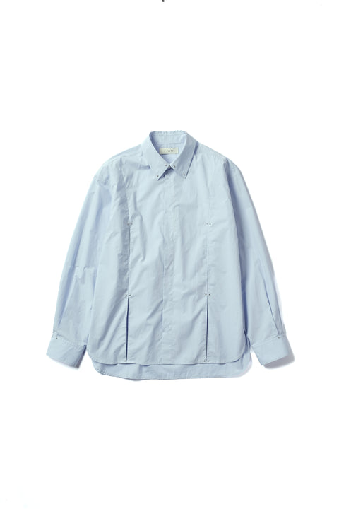 STUDDED MOTION PLEAT BROAD SHIRT
